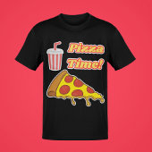 Pizza Time Slice van Pepperoni Pizza en Zachte Dri T-shirt