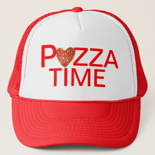 Pizza Time Trucker Hats Trucker Pet (Voorkant)