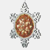 PIZZA! TIN SNEEUWVLOK ORNAMENT (Rechts)
