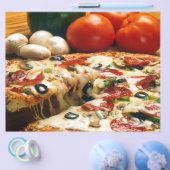Pizza Tomaten Paddenstoelen Olijfkaas Flyer (Enkel)