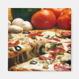Pizza Tomaten Paddenstoelen Olijfkaas Magneet