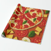 Pizza tomato kaasbasis, helder cadeaupapier (Uitgerold)