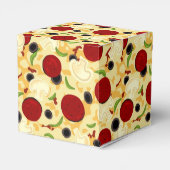 Pizza Toppings Pattern Bedankdoosjes (Achterkant)