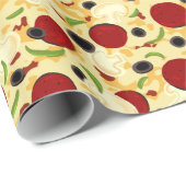 Pizza Toppings Pattern Cadeaupapier (Rol Hoek)