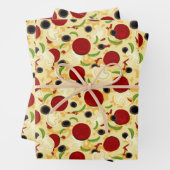 Pizza Toppings Pattern Inpakpapier Vel (In situ)
