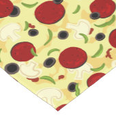 Pizza Toppings Pattern Korte Tafelloper (Hoek)
