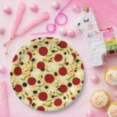 Pizza Toppings Pattern Papieren Bordje (Feest)