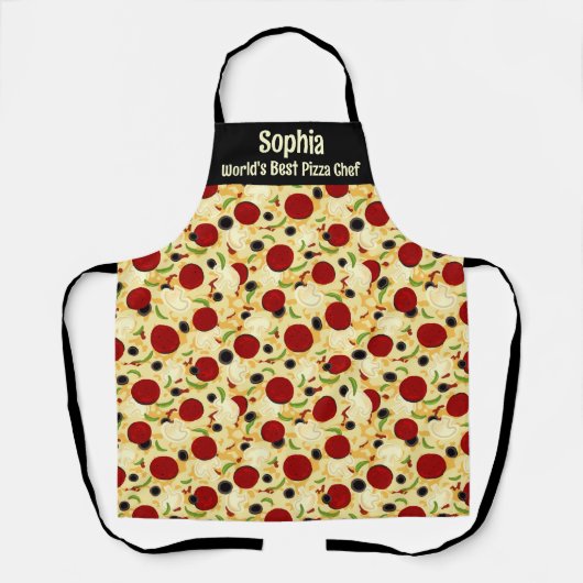 Pizza Toppings Pattern Schort (Voorkant)