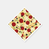 Pizza Toppings Pattern Servet (Hoek)