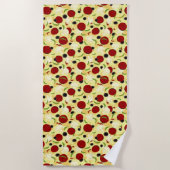 Pizza Toppings Pattern Strandlaken (Voorkant)