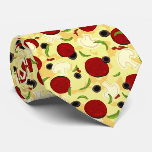 Pizza Toppings Pattern Stropdas