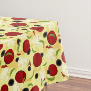 Pizza Toppings Pattern Tafelkleed
