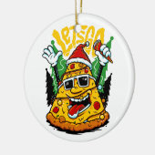 Pizza Tree-kerstlampjes Merry Crustmas-programma's Keramisch Ornament (Links)