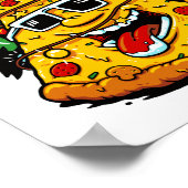 Pizza Tree-kerstlampjes Merry Crustmas-programma's Poster (Hoek)