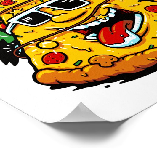 Pizza Tree-kerstlampjes Merry Crustmas-programma's Poster (Hoek)