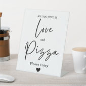 Pizza Trouwbord, Trouwtafel Decor Reclamebord Met Voetstuk (Insitu)