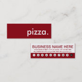 pizza. trouwerekaart klantenkaartje (Voorkant / Achterkant)