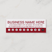 pizza. trouwerekaart klantenkaartje (Achterkant)