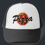 Pizza trucker hoed | Aangepaste hoofddeksels Pet<br><div class="desc">Pizza trucker hoed. Grappig pet voor pizzabezorger, pizzeria, Italiaans restaurant, food court, feest etc. Pepperoni pizzaillustratie pet met script typografie. Ook leuk als Halloween kostuum prop voor gag en grappen. Aangepaste hoofddeksels voor mannen, vrouwen en kinderen.</div>