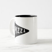 Pizza Tweekleurige Koffiemok (Voorkant links)