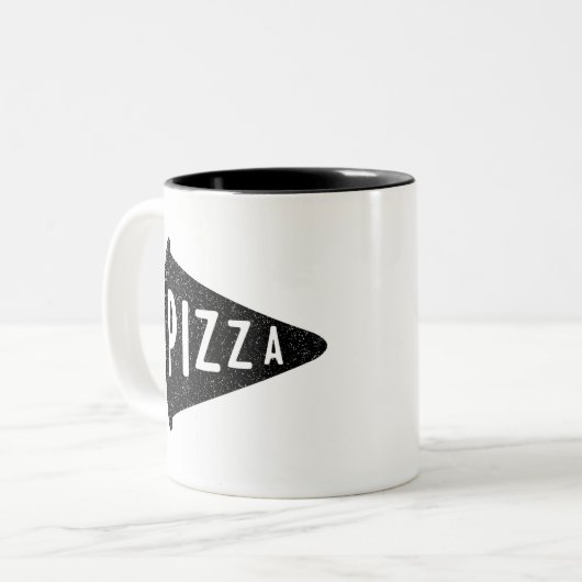 Pizza Tweekleurige Koffiemok (Voorkant links)