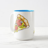 Pizza Tweekleurige Koffiemok (Voorkant links)