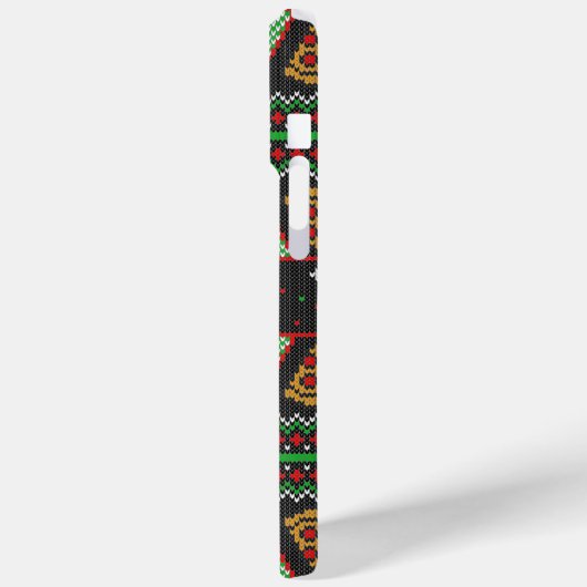 Pizza Ugly KerstSweater Case-Mate iPhone Case (Achterkant / Links)