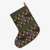 Pizza Ugly KerstSweater Grote Kerstsok (Achterkant (Hangend))