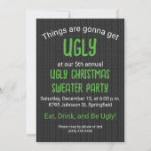 Pizza Ugly KerstSweater Kaart (Achterkant)