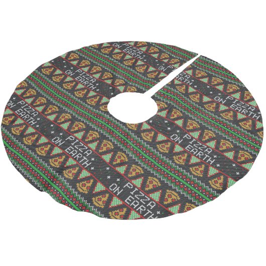 Pizza Ugly KerstSweater Kerstboom Rok (Gekanteld)