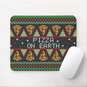 Pizza Ugly KerstSweater Muismat