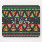 Pizza Ugly KerstSweater Muismat (Voorkant)
