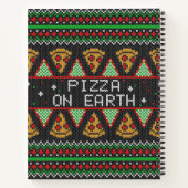 Pizza Ugly KerstSweater Notitieboek (Achterkant)