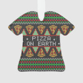 Pizza Ugly KerstSweater Ornament (achterkant)