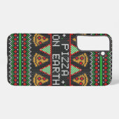 Pizza Ugly KerstSweater Samsung Galaxy Hoesje (Achterkant horizontaal)