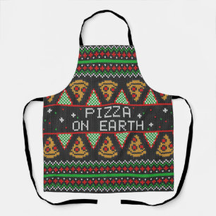 Pizza Ugly KerstSweater Schort