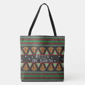 Pizza Ugly KerstSweater Tote Bag (Voorkant)