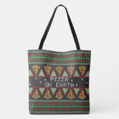 Pizza Ugly KerstSweater Tote Bag (Achterkant)