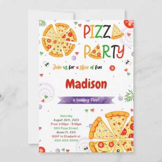 Pizza uitnodiging (Voorkant)