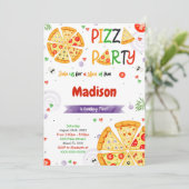 Pizza uitnodiging (Staand voorkant)