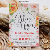 Pizza uitnodiging Verjaardag Slice of fun party