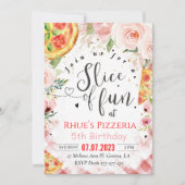 Pizza uitnodiging Verjaardag Slice of fun party (Voorkant)