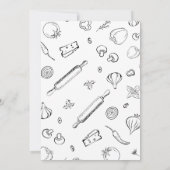 pizza | Uitnodiging voor modern Baby shower (Achterkant)