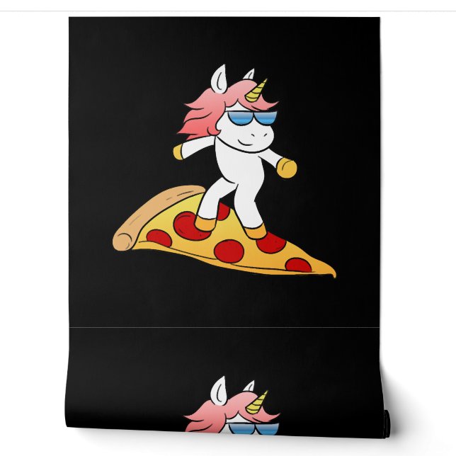 Pizza Unicorn Behang (Afrollen)