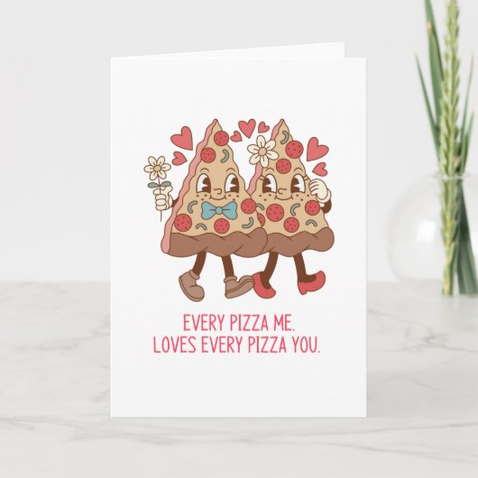 Pizza Valentijnskaart Kaart (Voorkant)