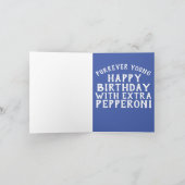 PIZZA-VANGSTEN IN RUIMTEKST-VOEDDAGKAARTEN BEDANKKAART (Binnen)