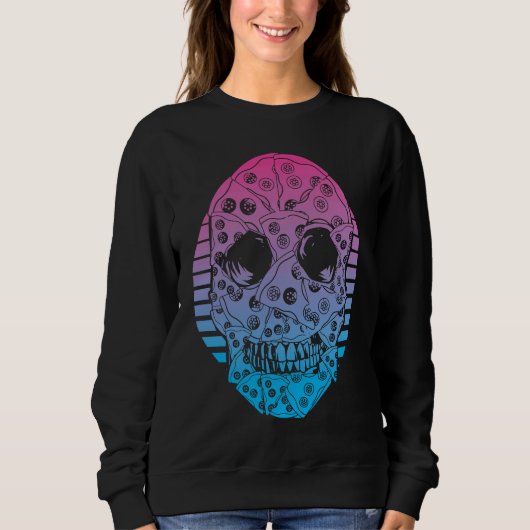 pizza Vaporwave Esthetiek Trui (Voorkant)