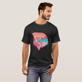 Pizza Vaporwave Retro Esthetisch T-shirt (Voorkant volledig)