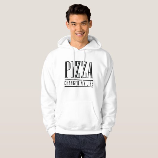 Pizza veranderde mijn leven hoodie (Voorkant volledig)