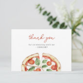 Pizza Verjaardag Bedankkaart (Staand voorkant)